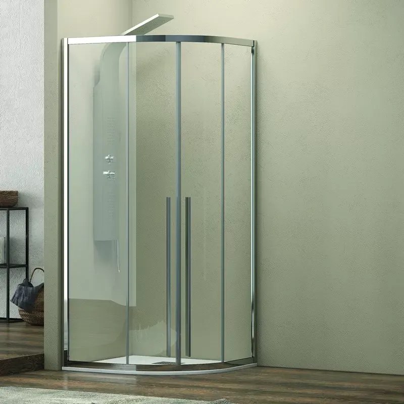 Cabina doccia 80x80 semicircolare vetro 8mm anticalcare altezza 200 KE2000 - KAMALU