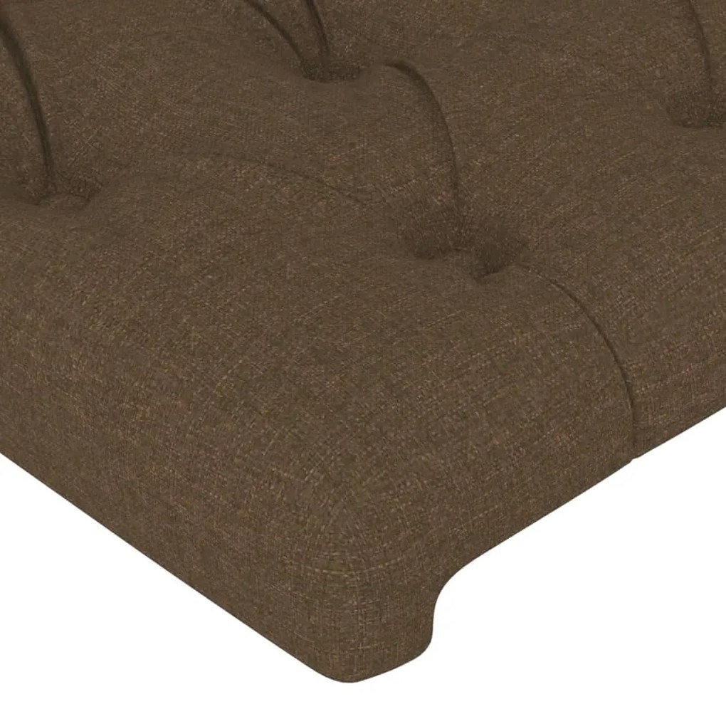 Testiera marrone scuro 80 x 7 x 78/88 cm in tessuto