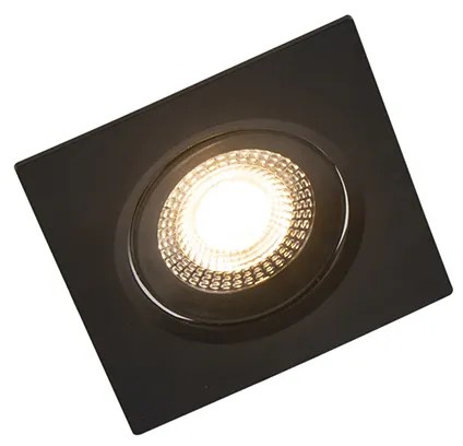 Set di 3 faretti da incasso neri con LED dimmerabile a 3 step - Miu