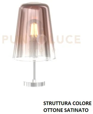 Lumetto ottone sat. 1 luce rame 1164os-pt-ra