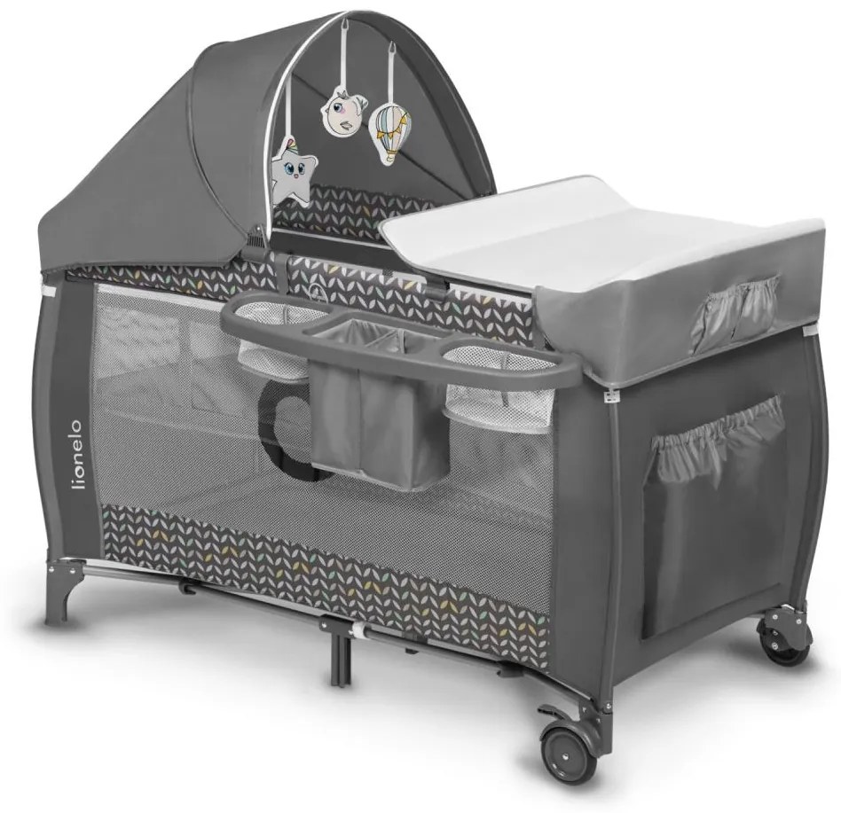 Lionelo - Culla da viaggio SVEN PLUS grigio