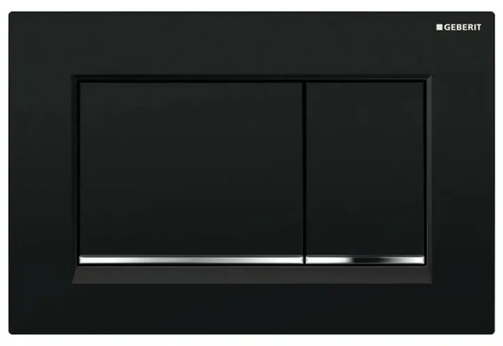 Geberit placca di comando Sigma 30 doppio tasto nero/cromato
