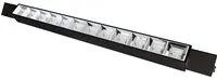 Faretto binario track monofase barra 12 LED 26W resa 312W luce spot orientabile interni negozio 230V NERO LUCE 6000K