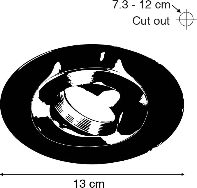 Faretto da incasso rotondo bianco orientabile con anello di riempimento - Edu