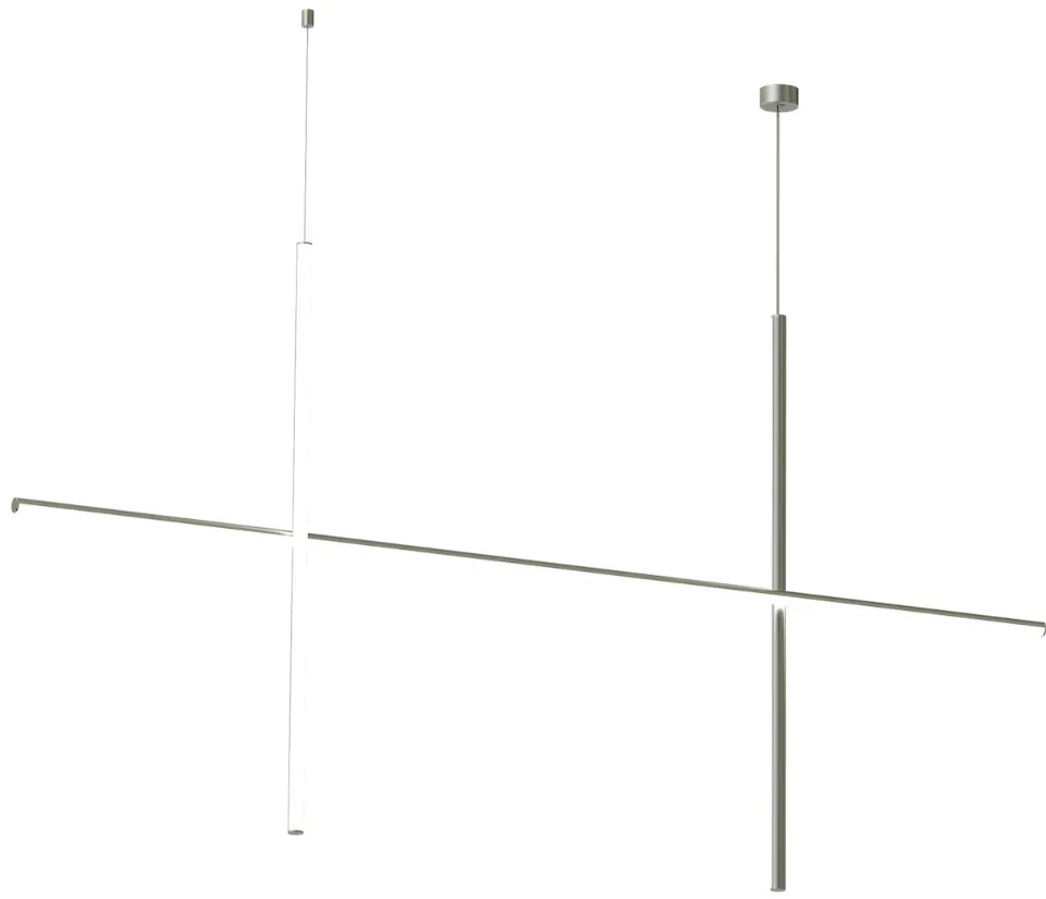 Flos Coordinates Suspension 2 CLIII Lampada sospesa a luce diffusa alimentazione remota in alluminio Argent moon