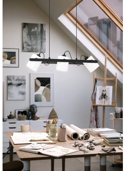 Eglo 43426 - Lampadario a sospensione con filo HORNWOOD 1 3xE27/28W/230V