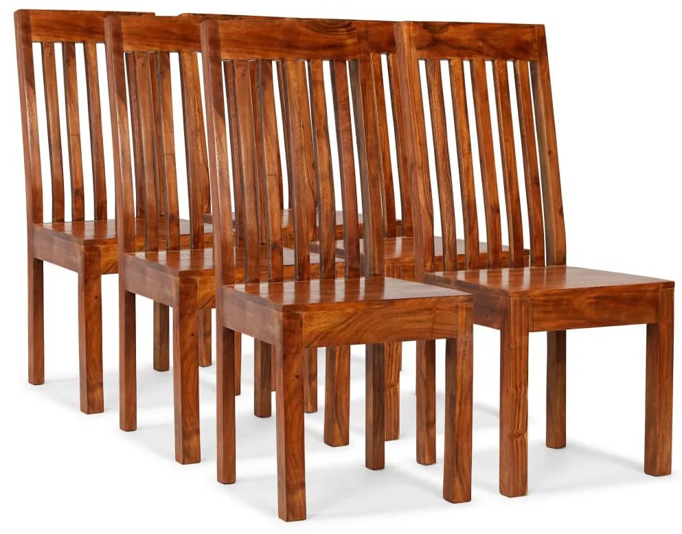 Sedie Da Pranzo 6 Pz İn Legno Massello Moderne /
