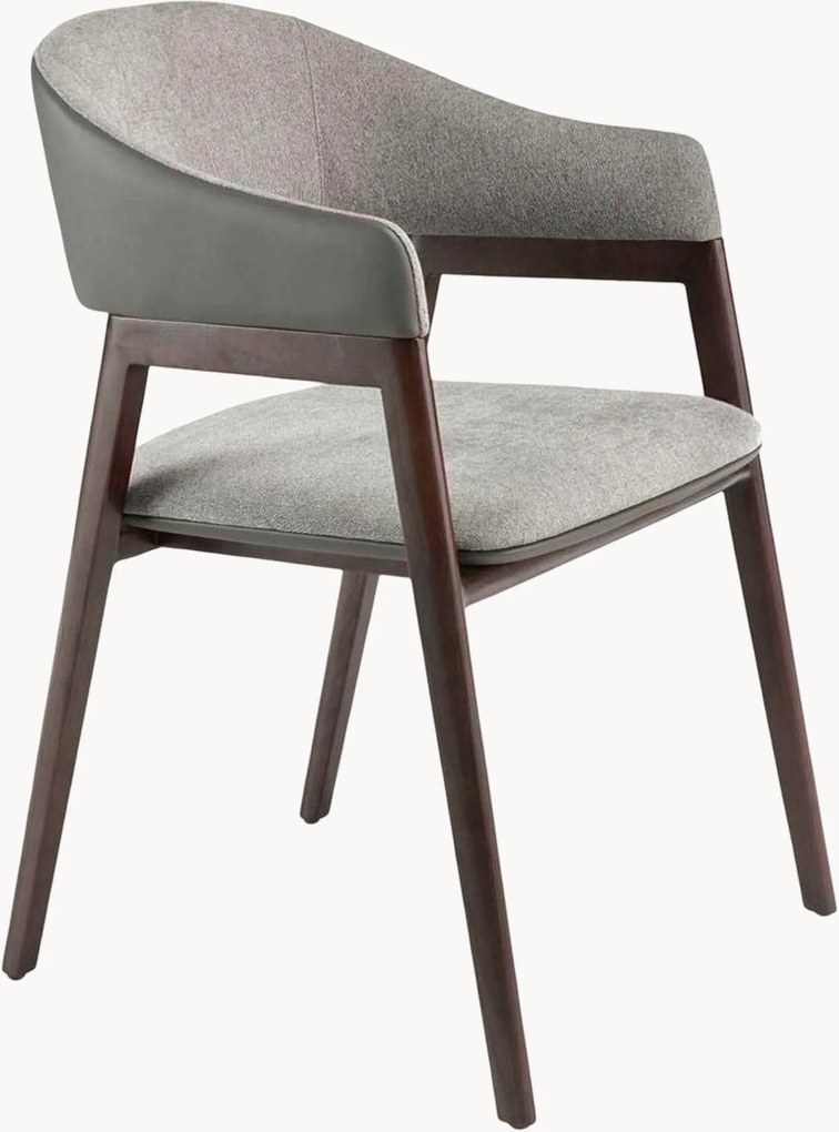 Sedia da pranzo in similpelle con braccioli Glory
