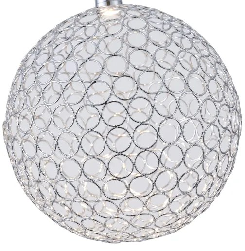 Lampadario LED a sospensione con filo LED/6,3W/230V 3000K cromo lucido diametro 25 cm