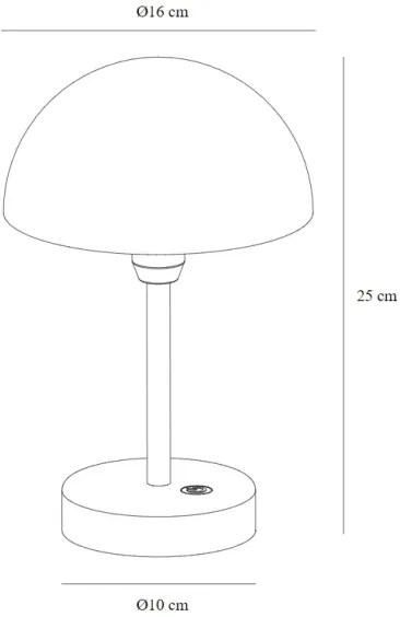 Nordlux - Lampada da tavolo ricaricabile dimmerabile ELLEN LED/2,8W/3,7V IP44 bi