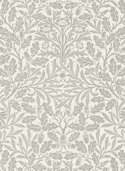 Morris & Co Carta da parati Pure Acorn - Ecru/ Pewter