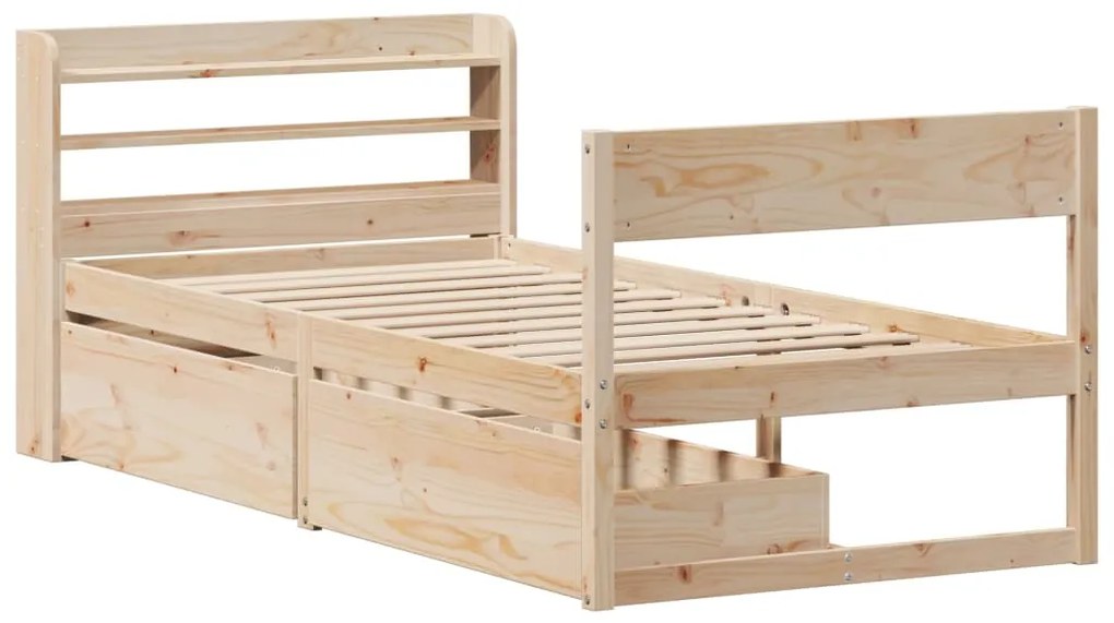 Letto senza materasso 90x190 cm in legno massello di pino