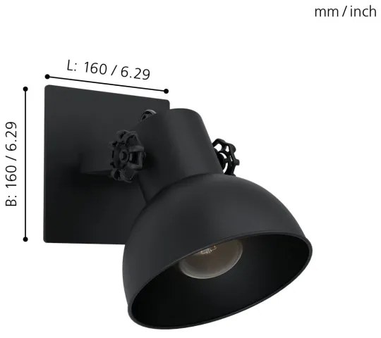 Eglo 43431 - Applique BARNSTAPLE 2 1xE27/28W/230V