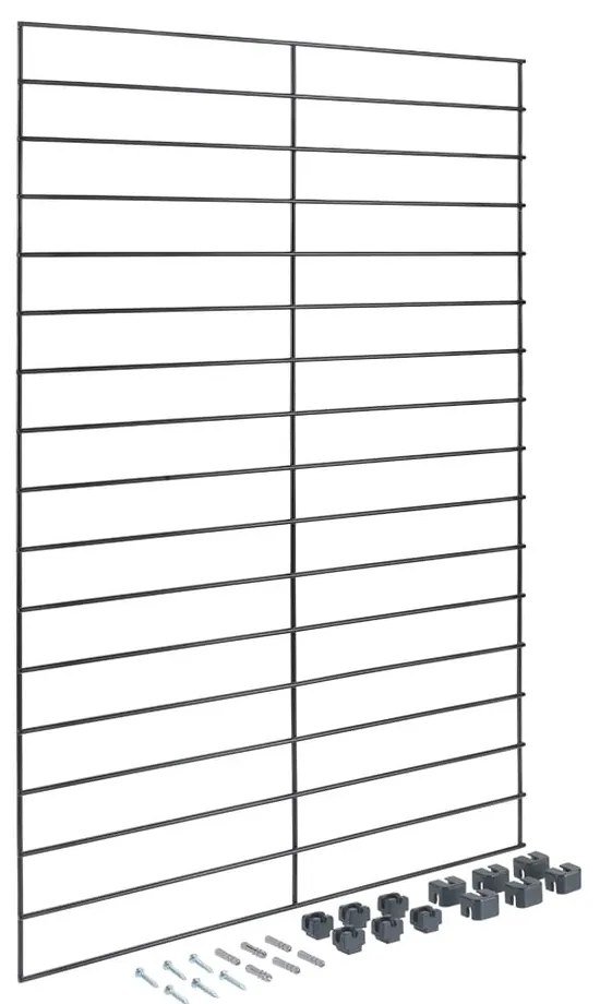 Staffa in metallo nero per scaffalatura modulare Mural - Metaltex