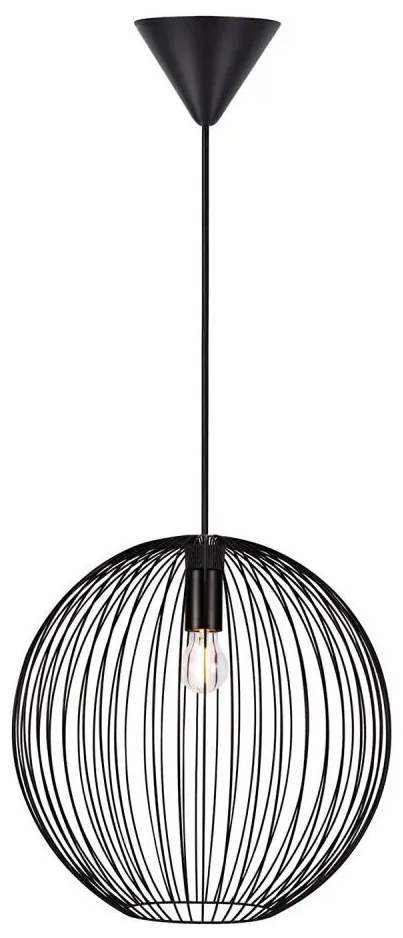 Nordlux - Lampadario a sospensione BERONI 1xE27/60W/230V nero