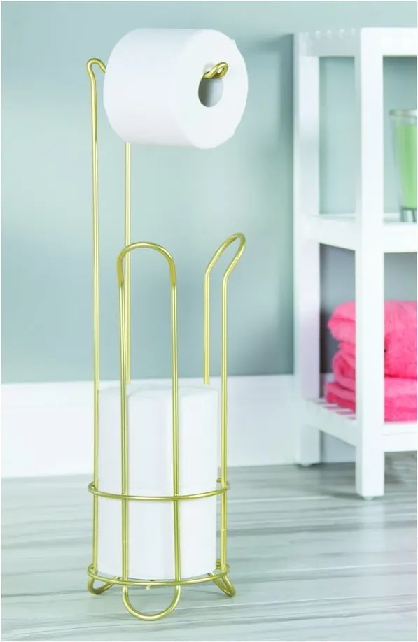 Porta carta igienica in acciaio dorato Classico – iDesign