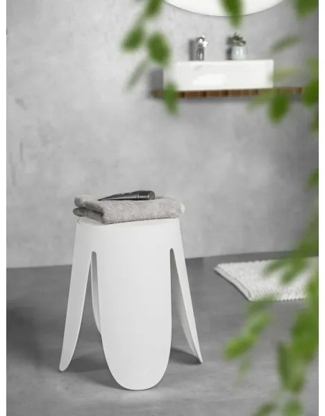 WENKO 26086100 - Sgabello COMISO 44,5x46 cm bianco