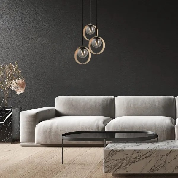 Rabalux 72063 - Lampadario a sospensione con filo PEYTON 3xE14/15W/230V