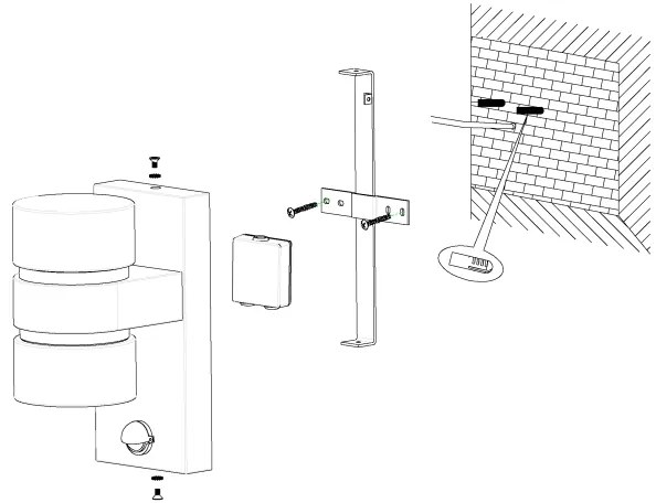 Eglo 96276 - Applique a LED da esterno con sensore ATOLLARI 2xLED/6W