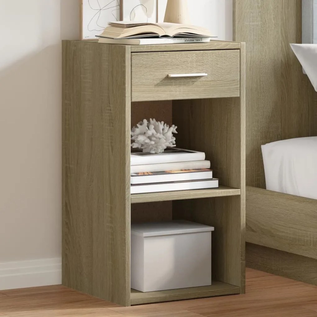 Comodini 2 Pz Rovere Sonoma 35x34x65 Cm İn Legno Multistrato /