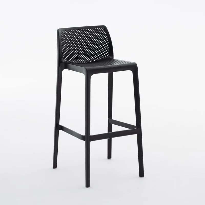 Sgabello da giardino in polipropilene Net Bar NEW GARDEN, set da 4 pezzi