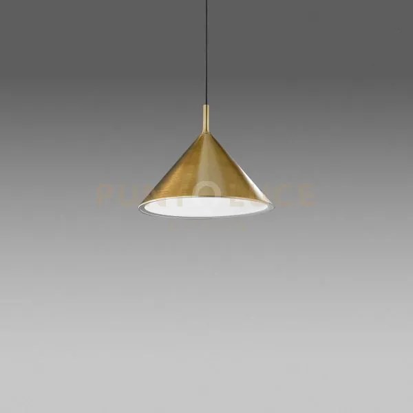 Barbie s/p - lampadario a sospensione in alluminio ottone/bianco op...