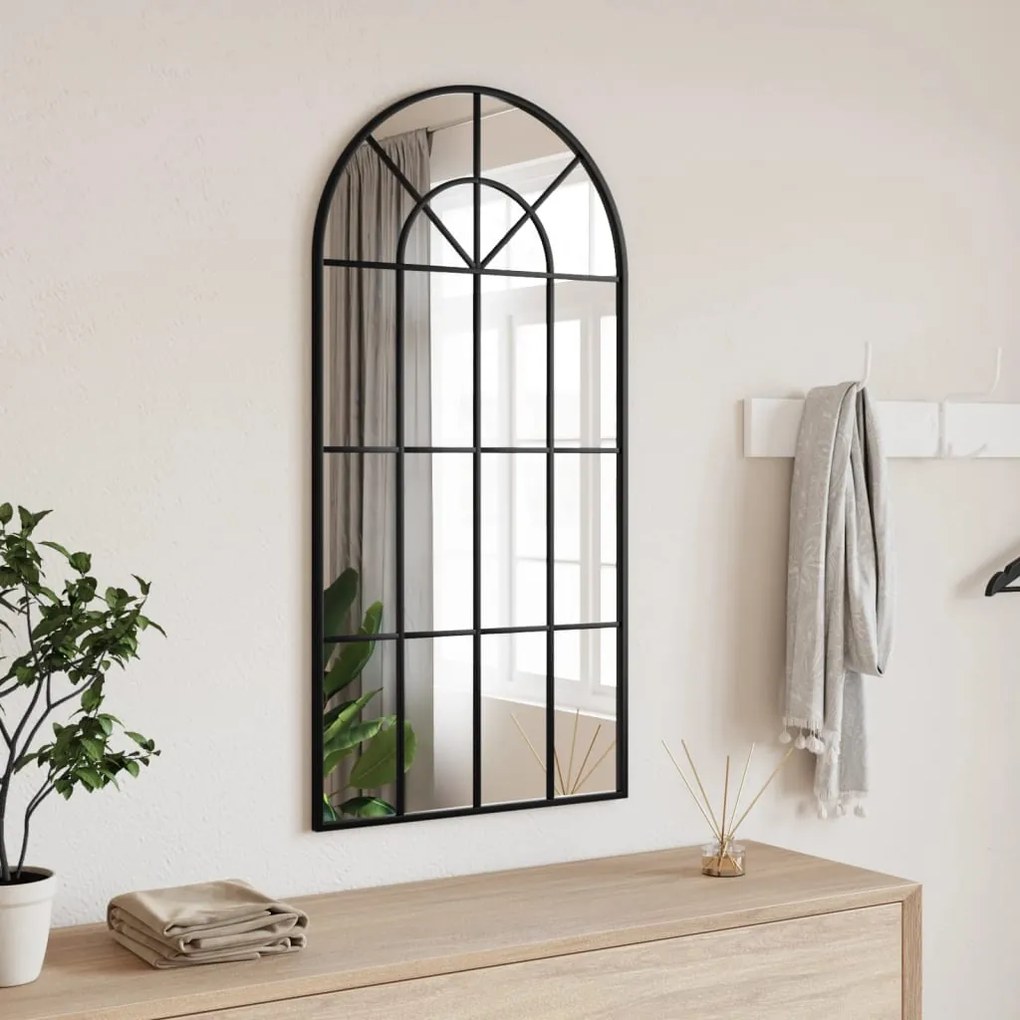 Specchio Da Parete Nero 50x100 Cm Arco İn Ferro /