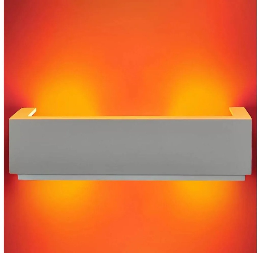 Applique BRICK 2xE14/12W/230V gesso/bianco