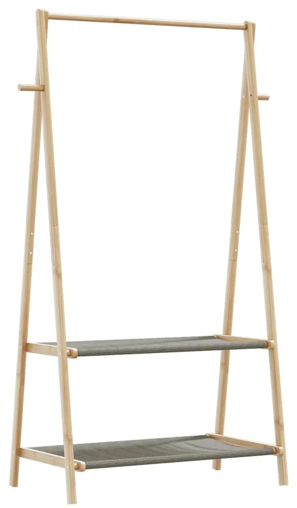 Appendiabiti Con Ripiani 96x45,5x150,5 Cm İn Bambù /