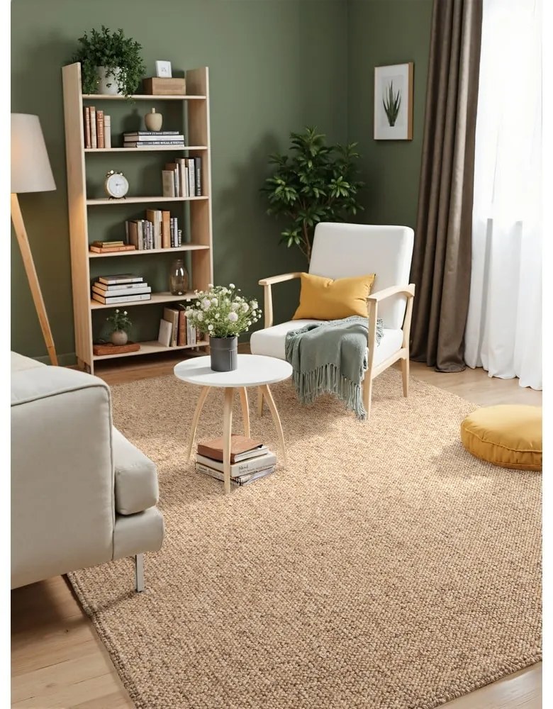 Tappeto in marrone chiaro lavabile 80x150 cm Rocco Caramel – Elle Decoration