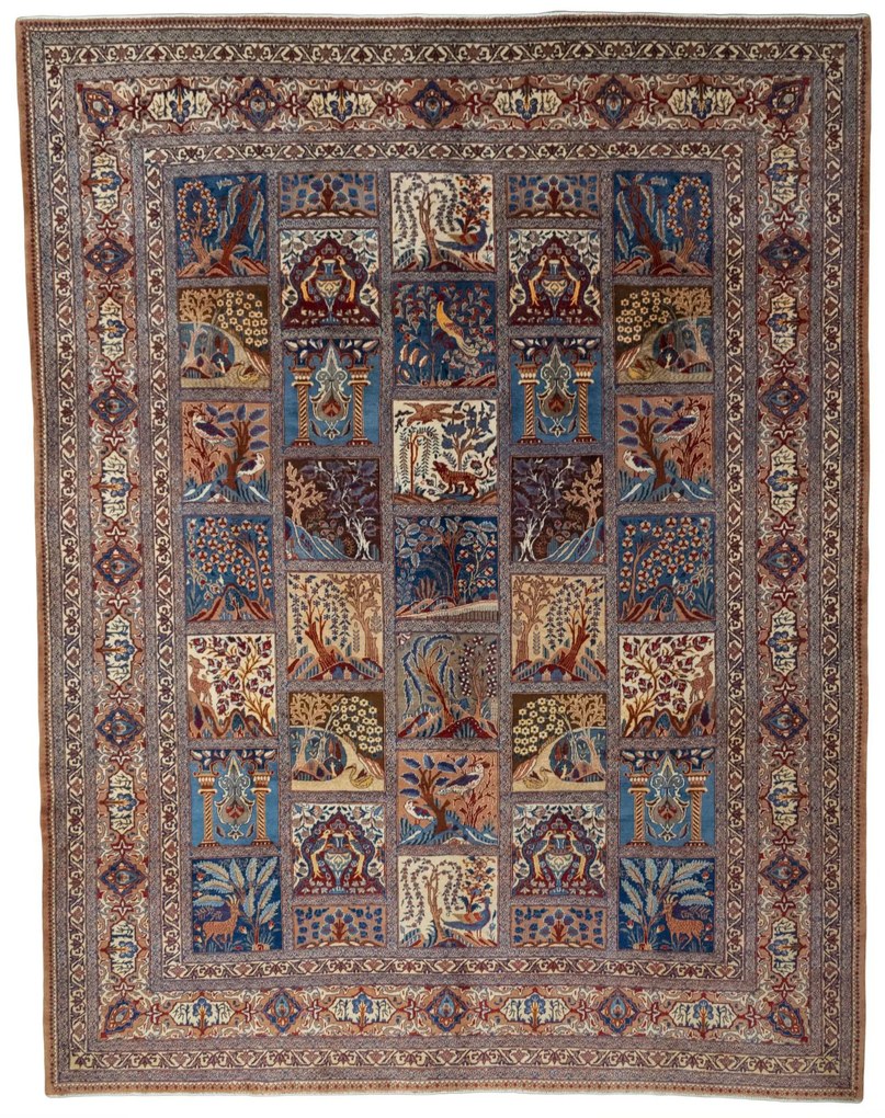 Kashmar Tappeto 390x300 (Iran) Annodato A Mano