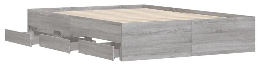 Giroletto cassetti grigio sonoma 120x200 cm legno multistrato