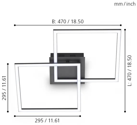 Eglo 75553 - Lampadario LED dimmerabile a plafone PALMAVE LED/28W/230V 3000-6500K+tc