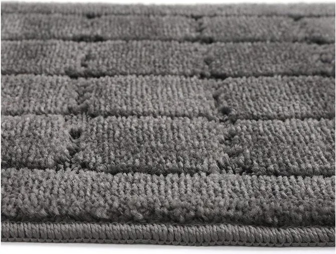 Set di tappetini per il bagno color antracite 2 pz 50x80 cm Kareli – Foutastic