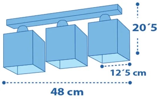 Dalber 63233NT - Plafoniera per bambini MOONLIGHT 3xE27/60W/230V