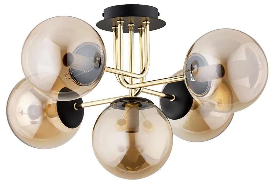 Lampadario a plafone BOSS 5xE14/10W/230V oro