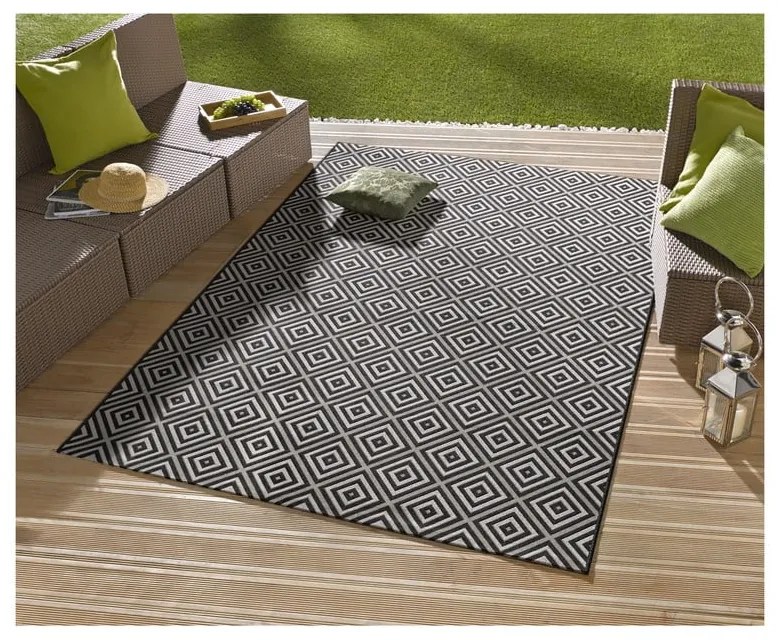 Tappeto da esterno bianco e nero , 160 x 230 cm Karo - NORTHRUGS