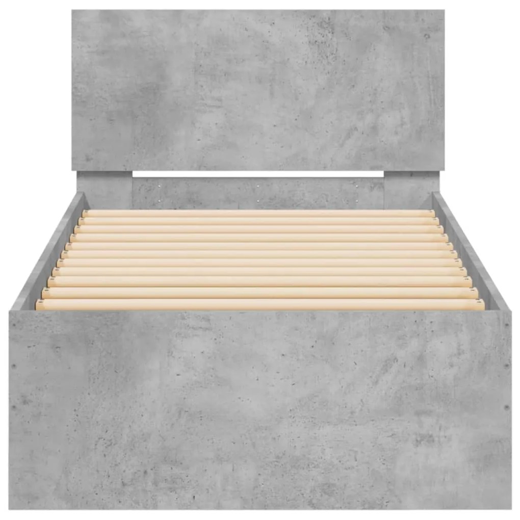 Giroletto testiera grigio cemento 75x190 cm legno multistrato