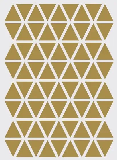 Ferm Living Adesivo murale Mini Triangle - messing