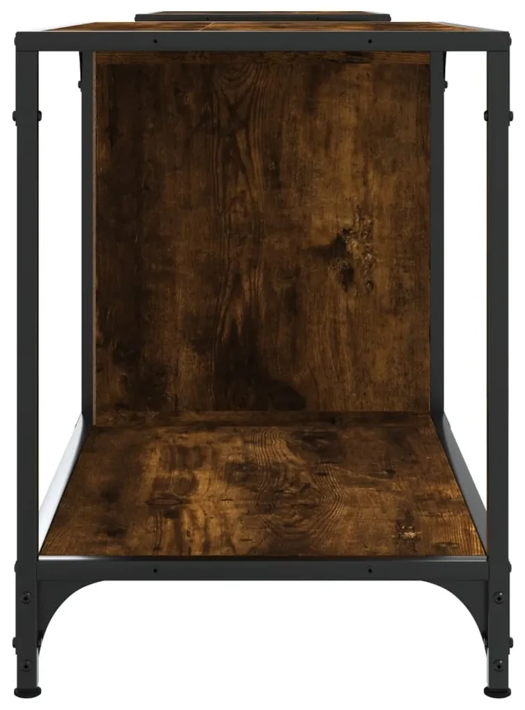 Mobile porta tv rovere fumo 203x37x50 cm in legno multistrato
