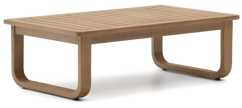 Kave Home - Tavolino 100% da esterno Sacaleta in legno massello di eucalipto 100 x 60 cm