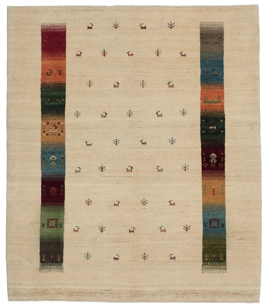 Gabbeh Tappeto 190x160 (Iran) Annodato A Mano