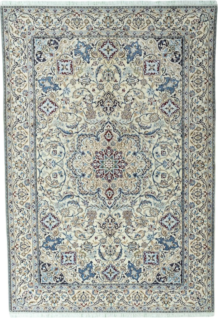 Nain Tappeto 210x310 Beige (Iran) Annodato A Mano