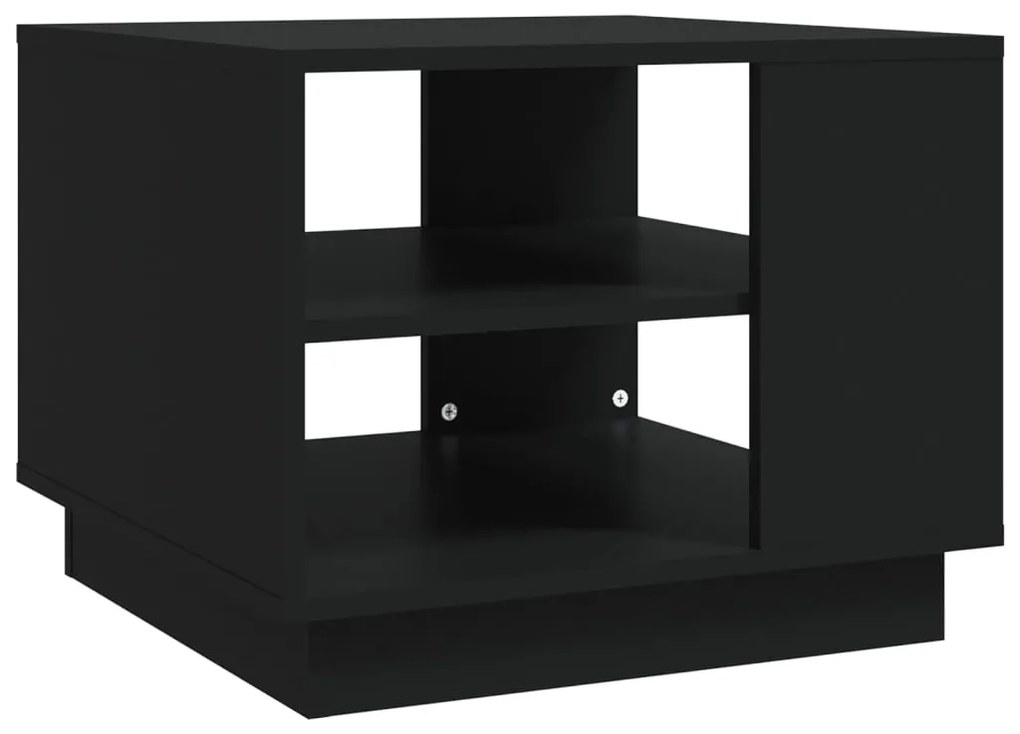 Tavolino da salotto nero 55x55x43 cm in truciolato