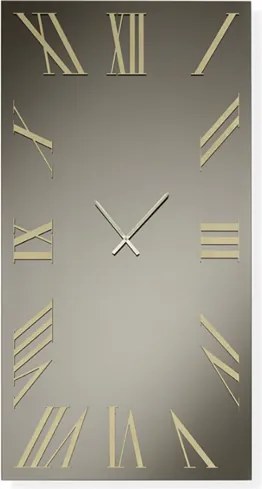 Orologio rettangolare verticale in cristallo Bronzo 80x160 cm - BRANDON