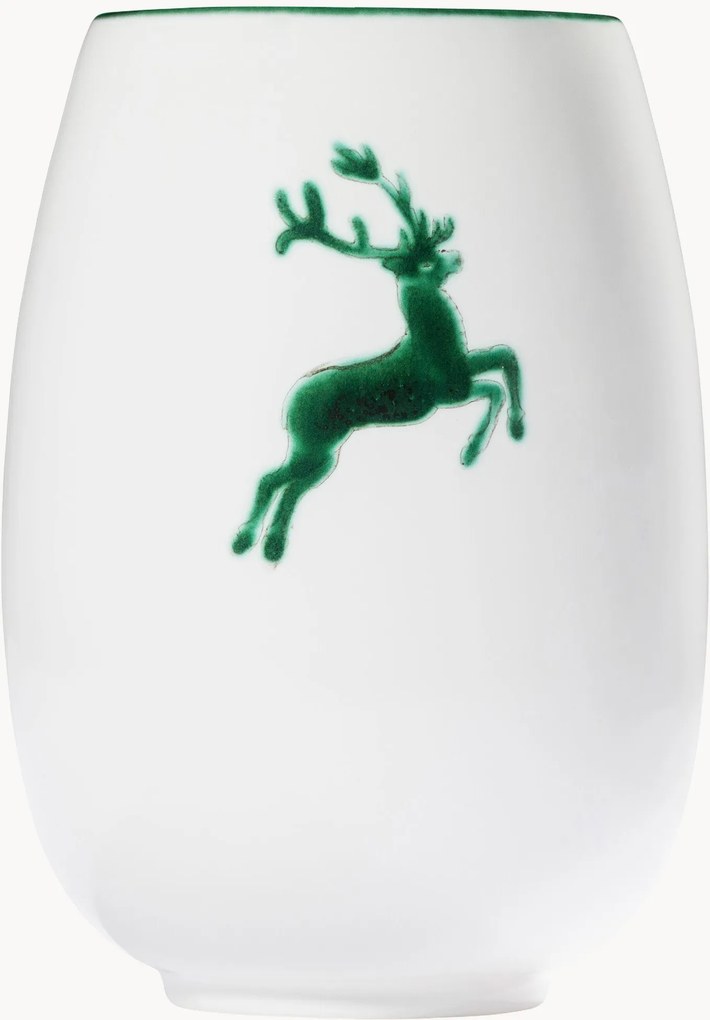 Vaso fatto a mano Grüner Hirsch, alt. 15 cm