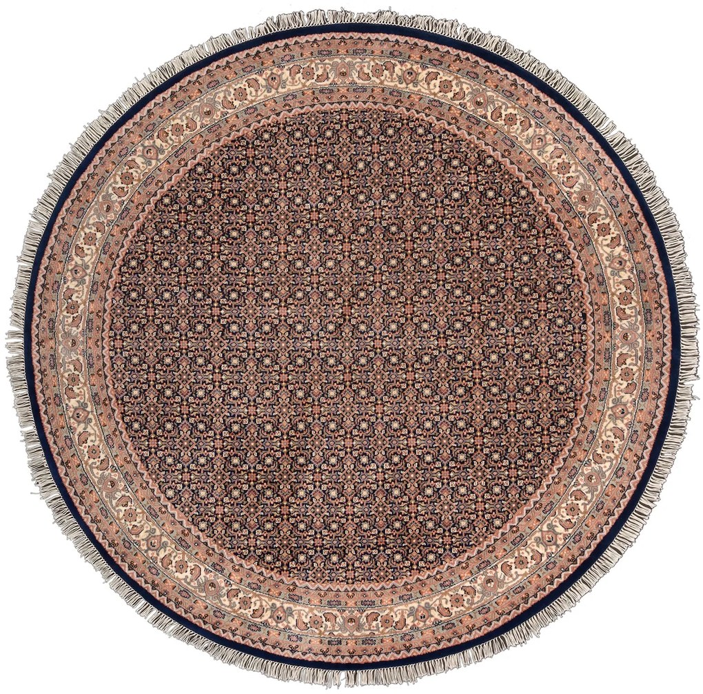 Bidjar Tappeto 240x240 Blu (Indian) Annodato A Mano