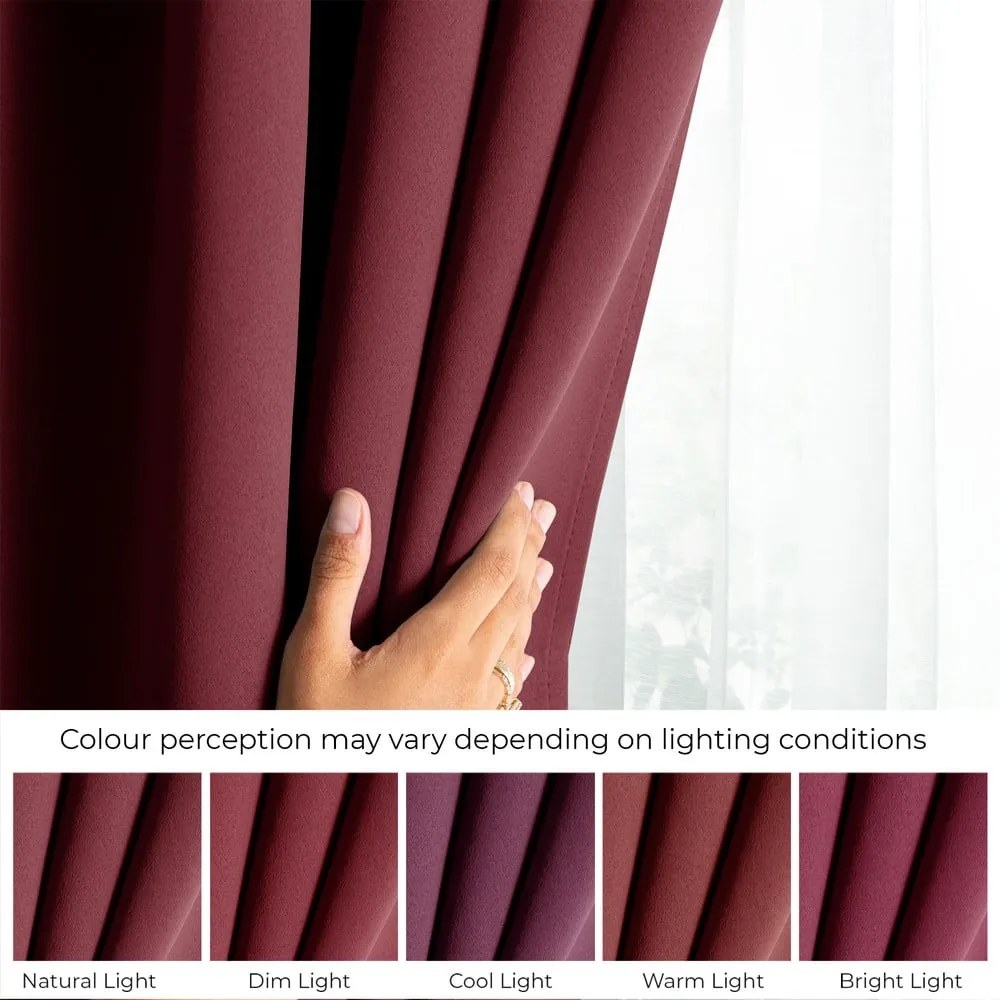 Tenda parzialmente oscurante burgundy 140x175 cm Kierra – Restilo