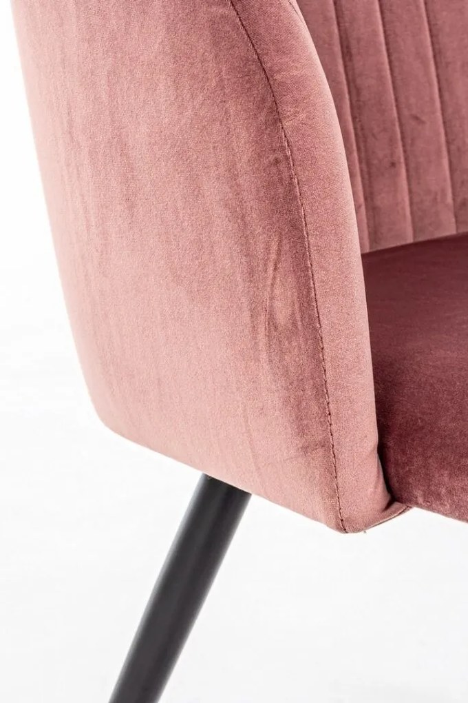 Set di 2 sedie QUEEN in velluto rosa