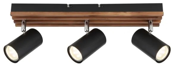 Globo 57909-3 - Faretto KAYDEN 3xGU10/25W/230V nero